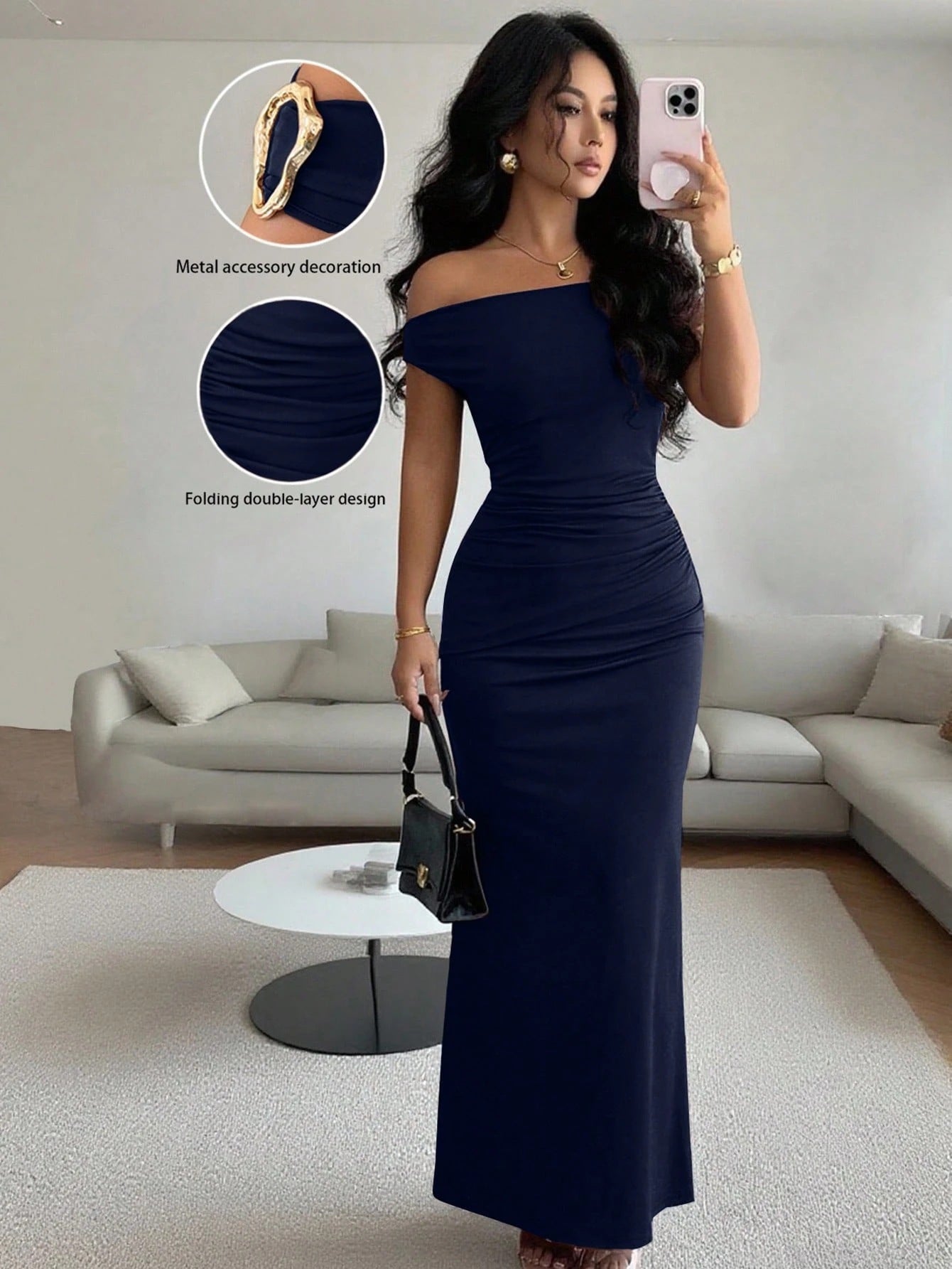 Off The Shoulder Form Fitting Dress