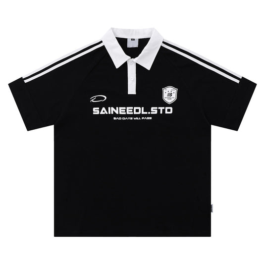American Retro Polo Shirt Ruoshuai Short Sleeve