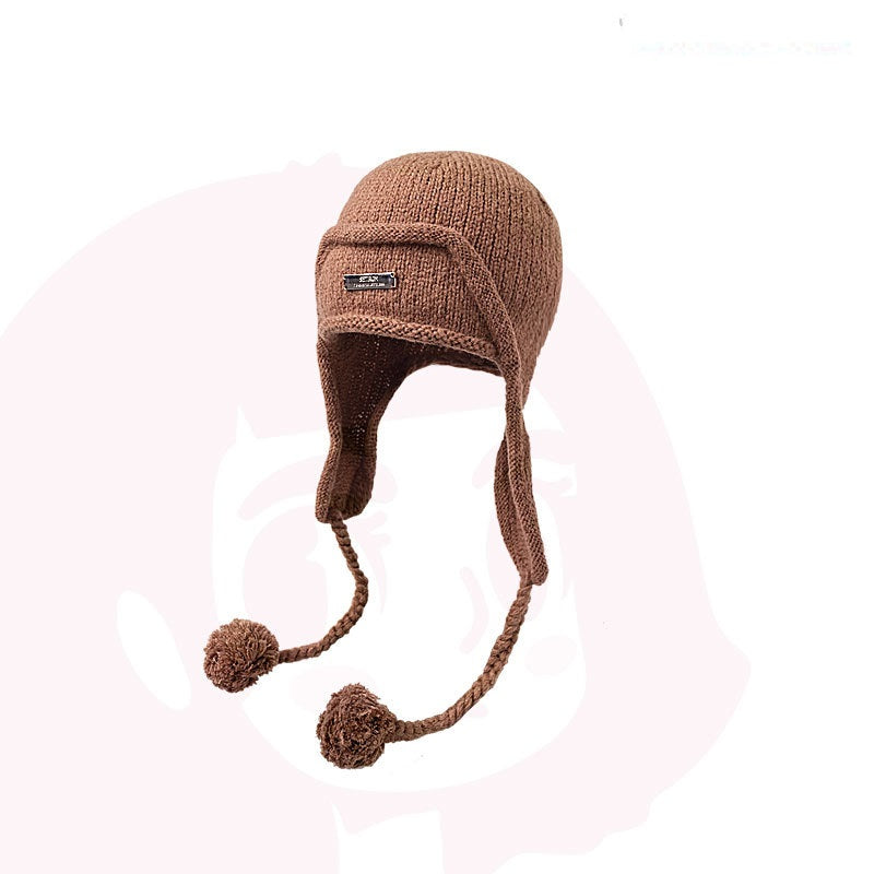 Autumn And Winter Ear Protection Wool Hat Women's Knitting
