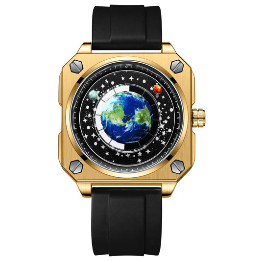 Herrer Quartz Ur Kreativt Coolt Stort Urskive