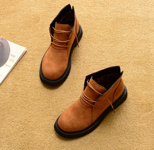 Summer Flat Heel Short Tube Thick Bottom Round Toe Short Boots