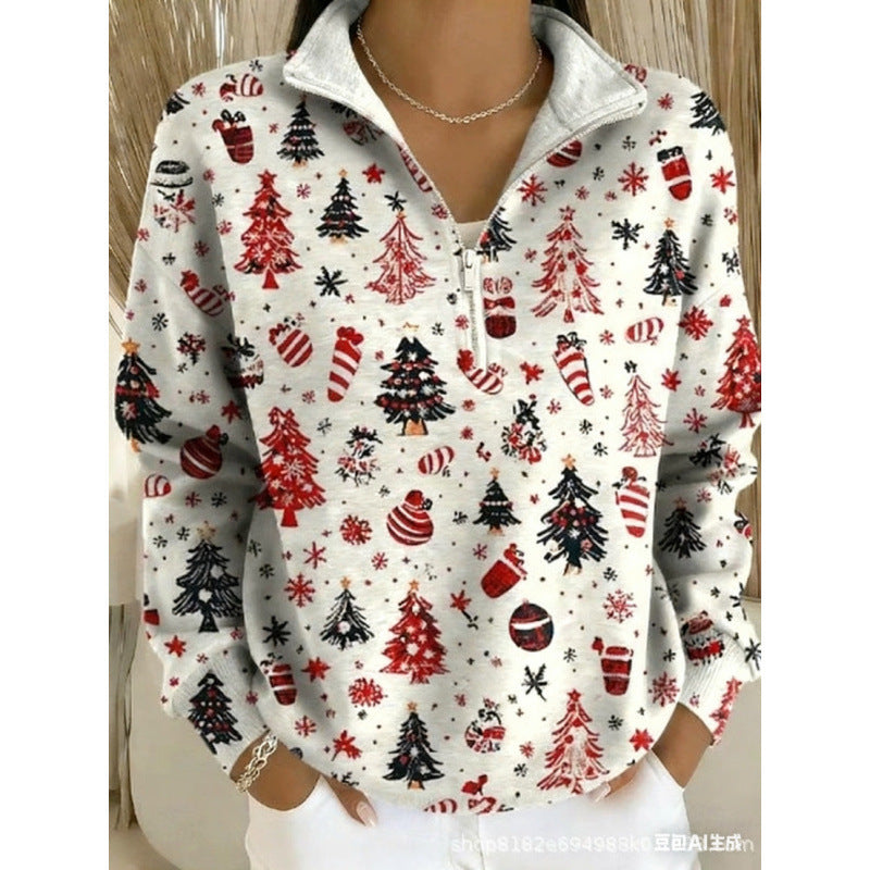 Casual Half-zip Pullover Hoodie