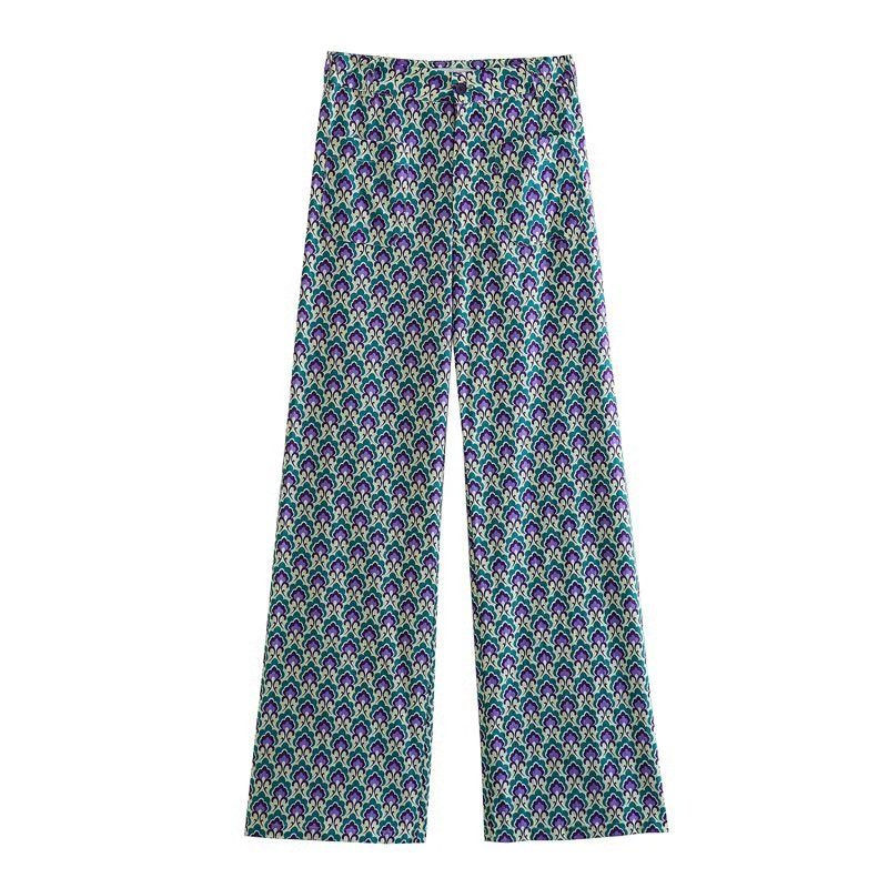 Women's Printing Coat Trousers Suit