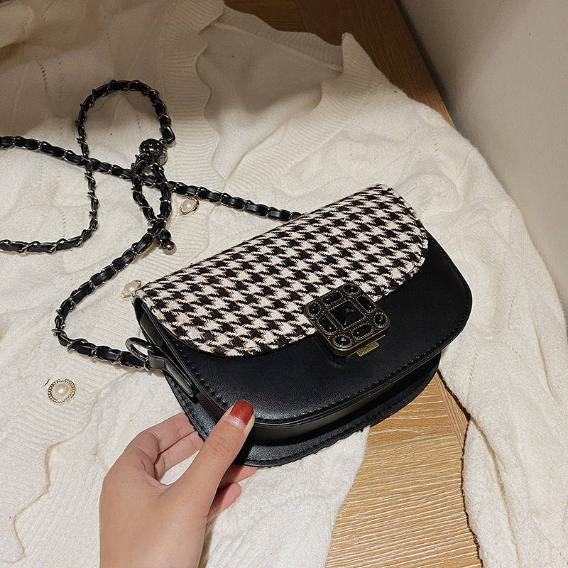Popular Fashion New Trendy Houndstooth Messenger Bag