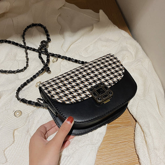 Popular Fashion New Trendy Houndstooth Messenger Bag