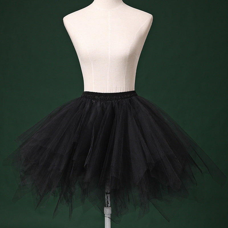 Half-length Pettiskirt Perform Dance Party Tulle Skirt Crinoline
