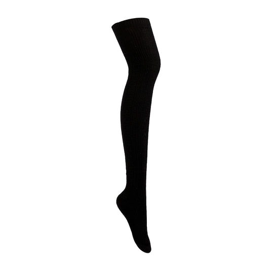 Fall Winter Japanese Long Twist Stockings Cotton Retro Student Thigh Socks