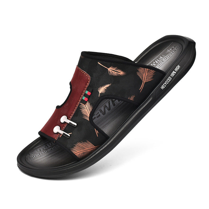 Korean Version Men's All-match Beach Sandals Non-slip Flip Flops