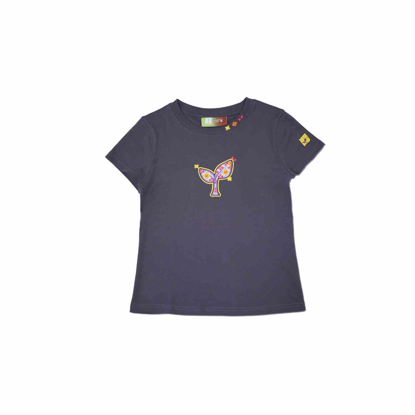 Broderet slim-fit kortærmet T-shirt til kvinder