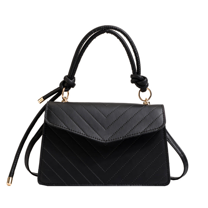 Versatile Triangle Cover Striped Small Square Bag