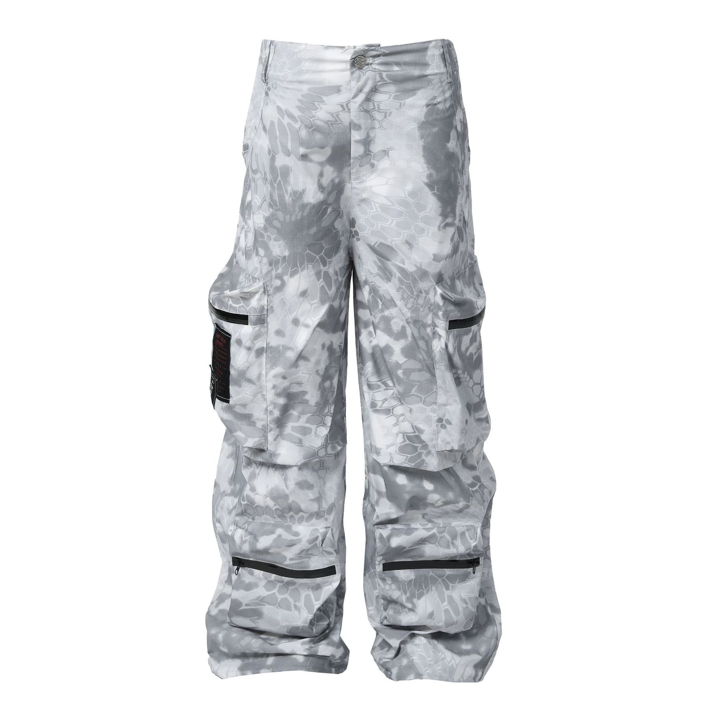 Multi-pocket Design Casual Wide-leg Workwear Trousers
