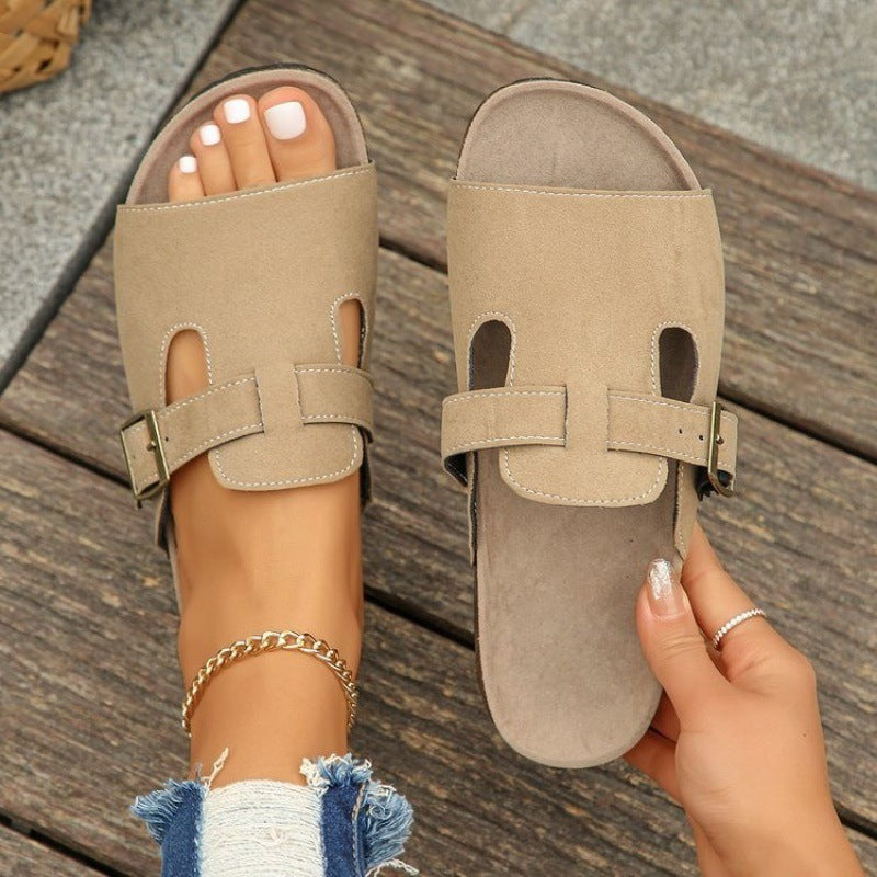 Plus Size Suede Belt Buckle Women's Shoes Platform