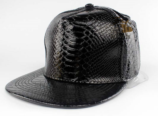 Hip Hop Cap PU Leather Flat Edge Baseball