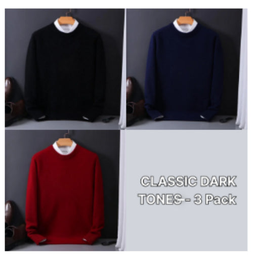 Round Neck Sweater Men's Loose Oversized Knit Bottoming Shirt