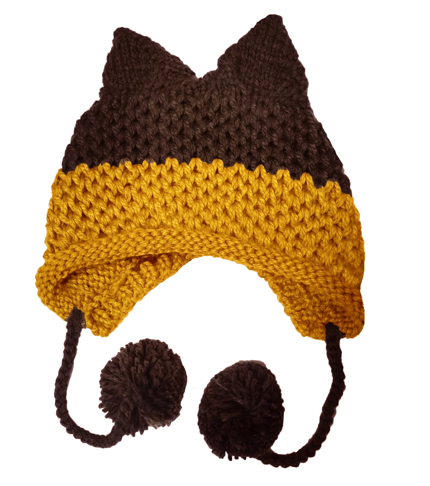 Fox Hat Colorblock Ear Fur Ball