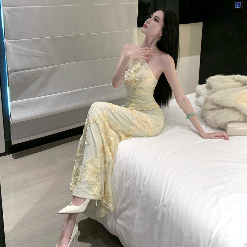 Lang Mesh Festkjole Elegant Fødselsdagsfestkjole Til Damer
