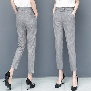 Women's Nine Point High Waist Slim Harem Pants