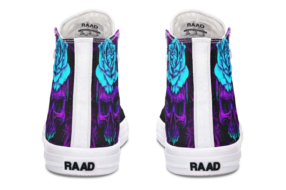 Men's And Women's Fashion Color Printing High-top Canvas Shoes
