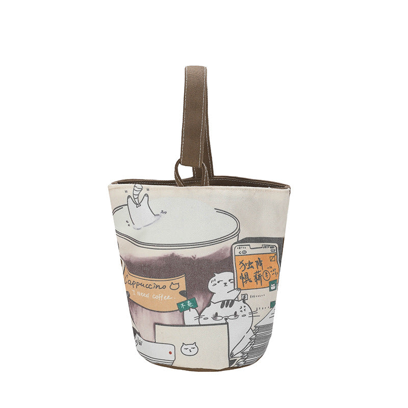 Oil Painting Style Handbag Cute Printing