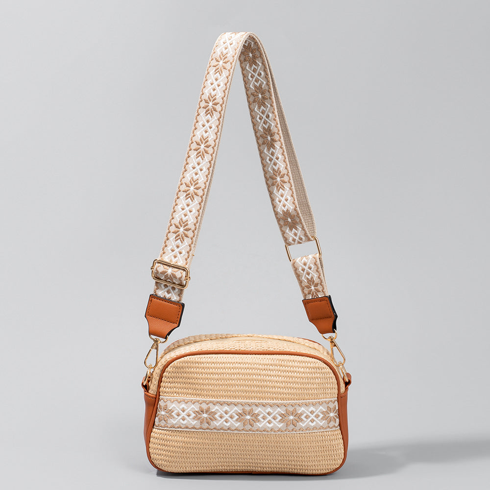 One-shoulder Commuter Special-interest Design High Sense Straw Woven Bag