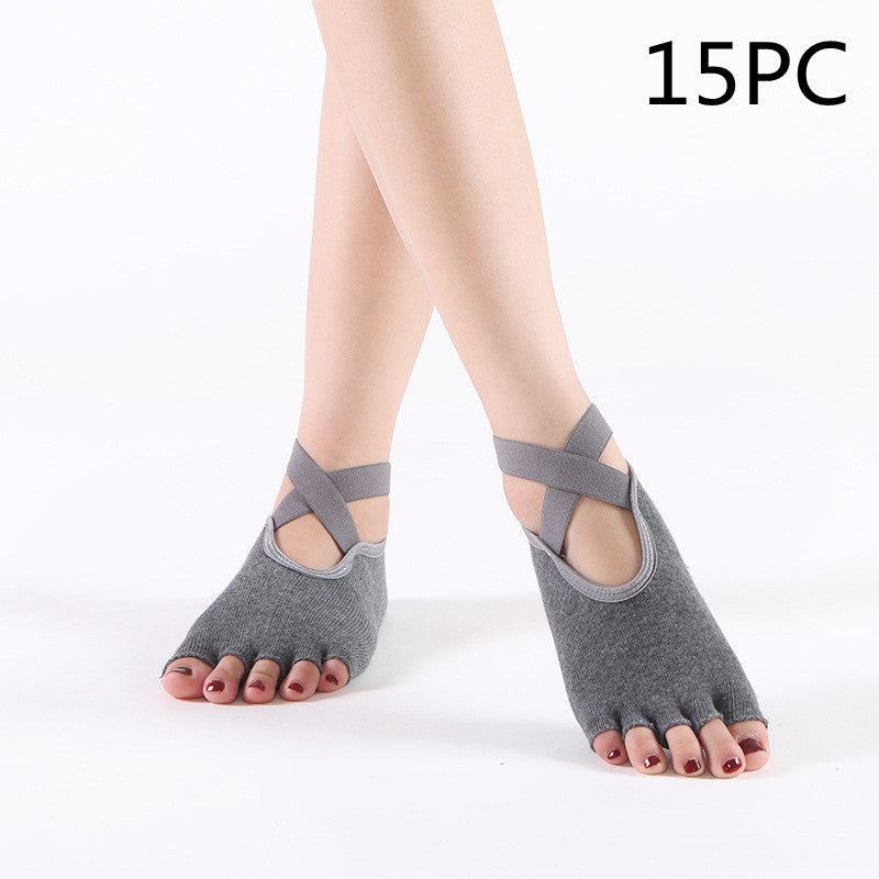 Women's Pure Cotton Five-finger Sports Non-slip Yoga Socks