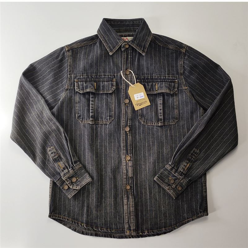 Men's Washed Old American Casual Denim Shirt