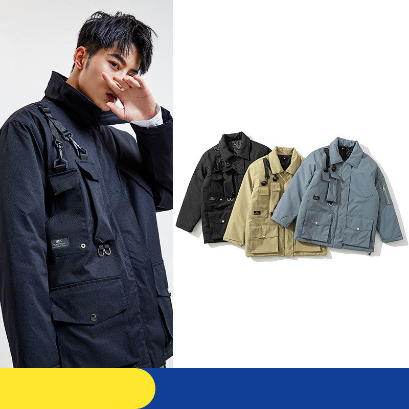 Men's Fashion Japanese Style Solid Color Jacket