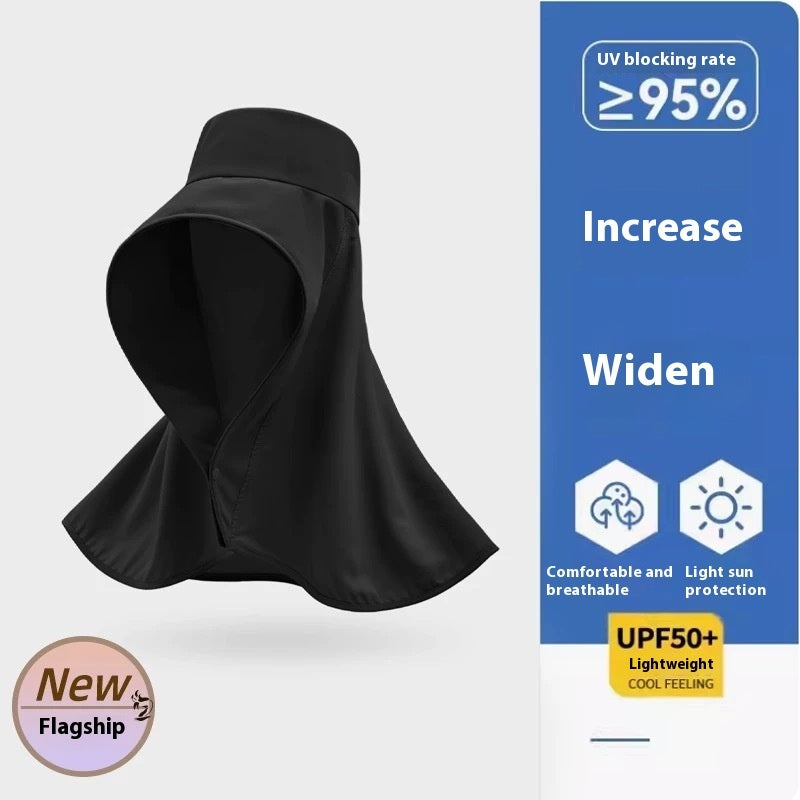 Shawl Sun Hat Plus-sized Sun Protection Foldable