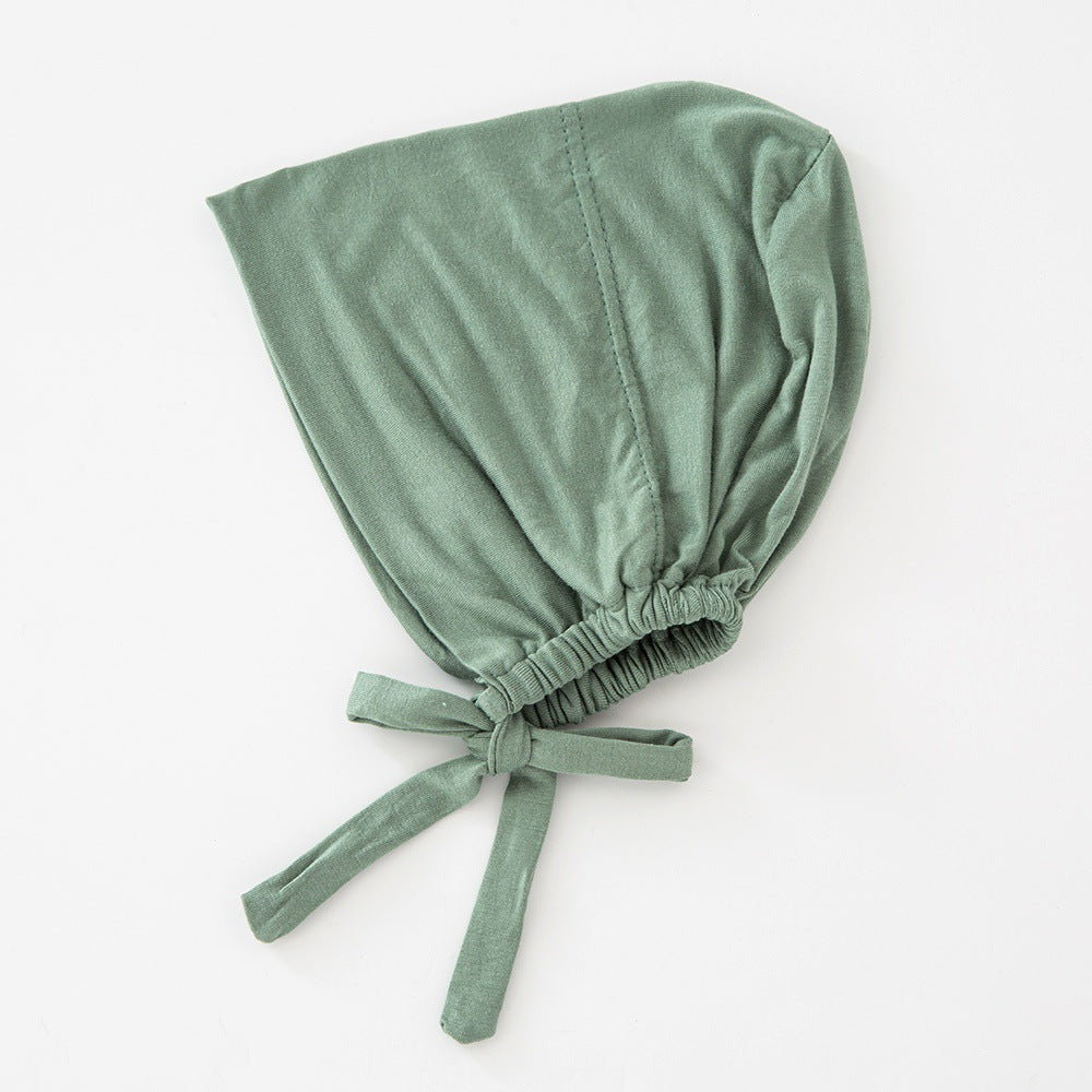 Women's Fashion Solid Color Lace-up Bottoming Hood