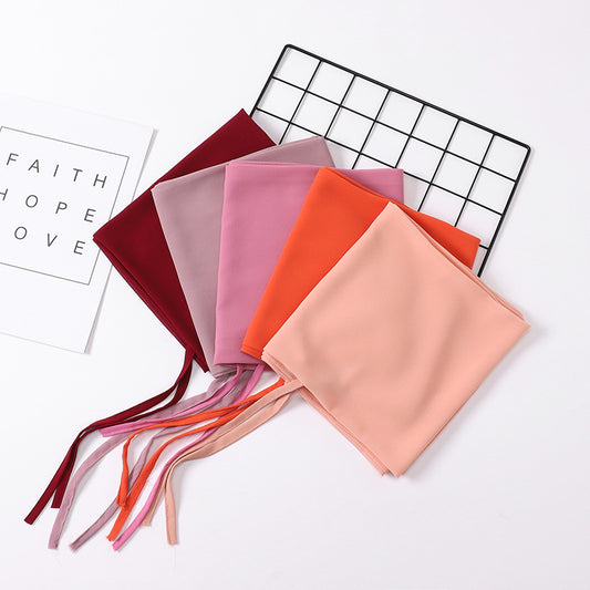Fashion New Pearl Chiffon Bandage Gauze Scarf