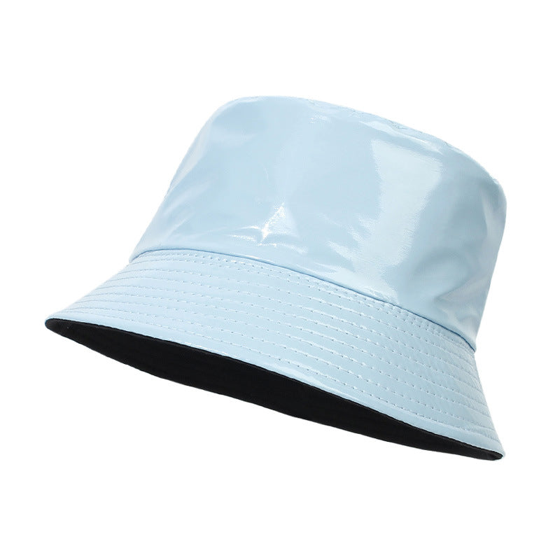Outdoor Leisure All-match PU Leather Fisherman Hat