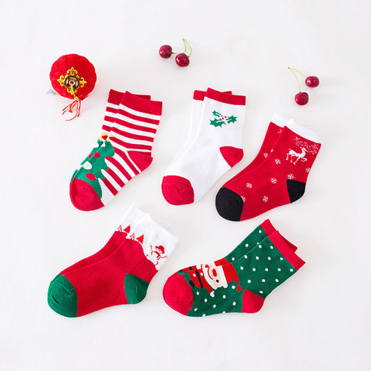 All-Match Mid-Calf Christmas Socks For Kids