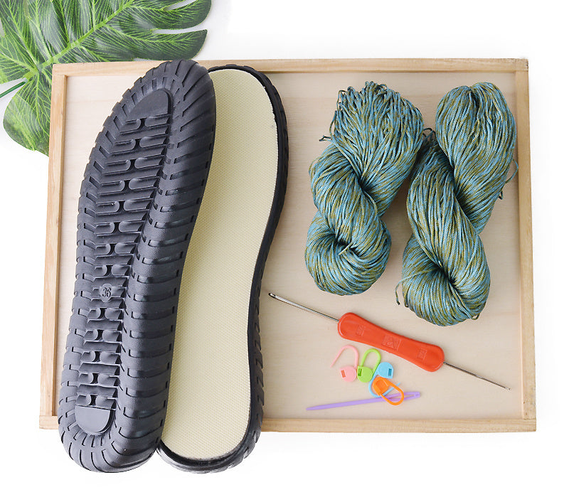 Handwoven Summer Cool Hollow Thread Water Grass Flower Bean Shoes