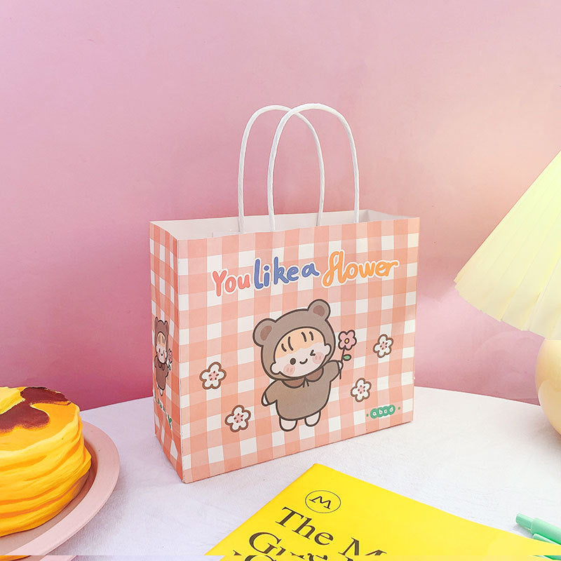 Cute Ins Exquisite Korean Style Cartoon Paper Tote Bag