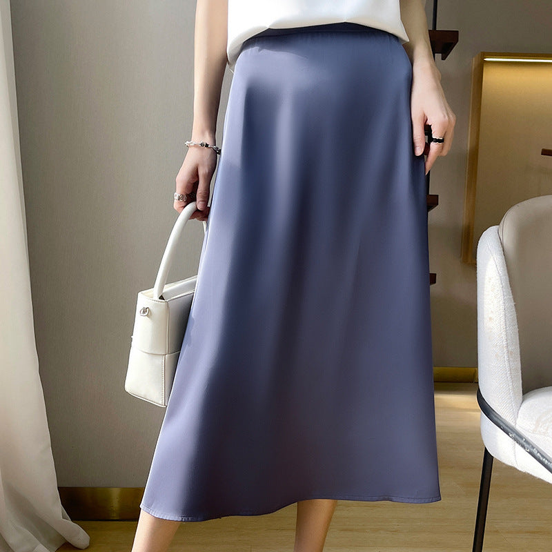 Half-length Women's Gauze Skirt Fishtail Sheath High Waist Long Skirt