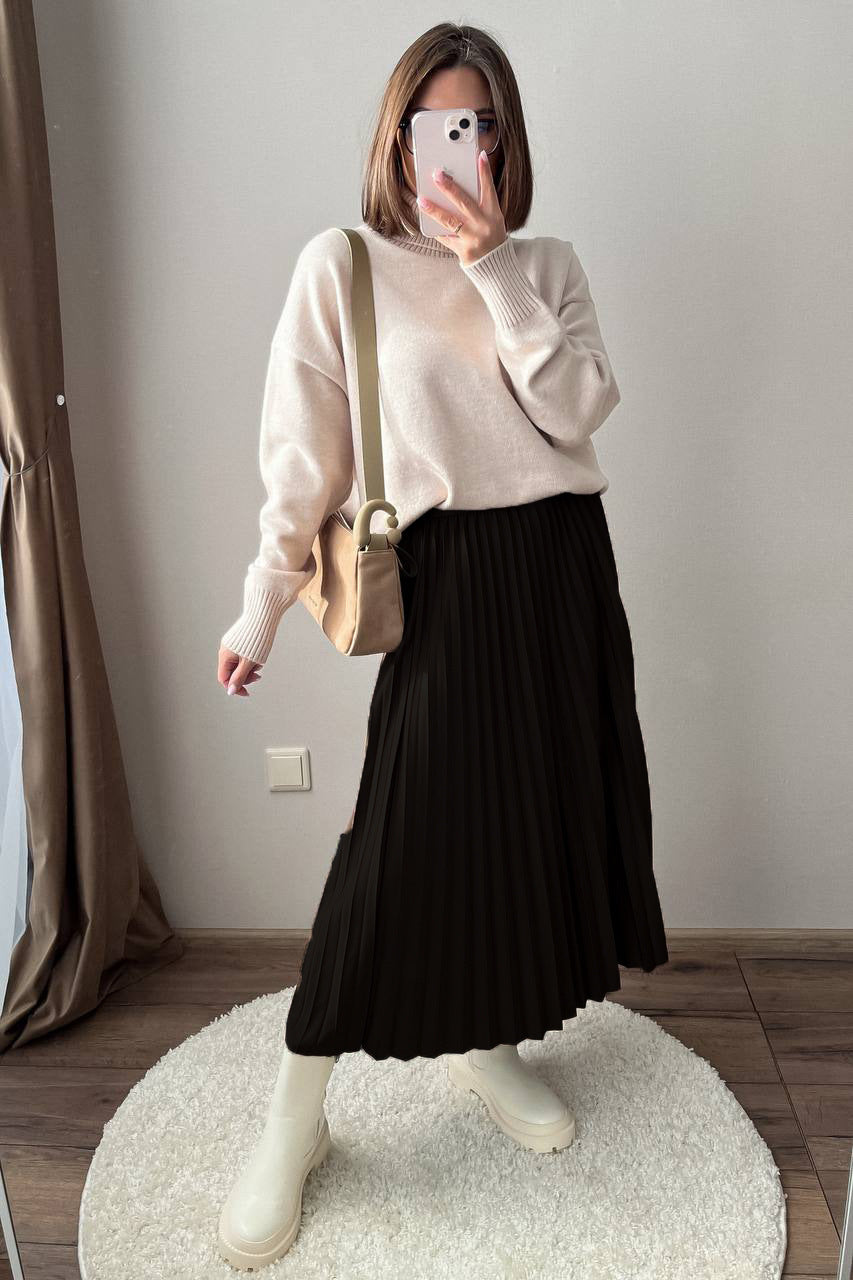 Women's Casual Versatile Pleated Organ Skirt