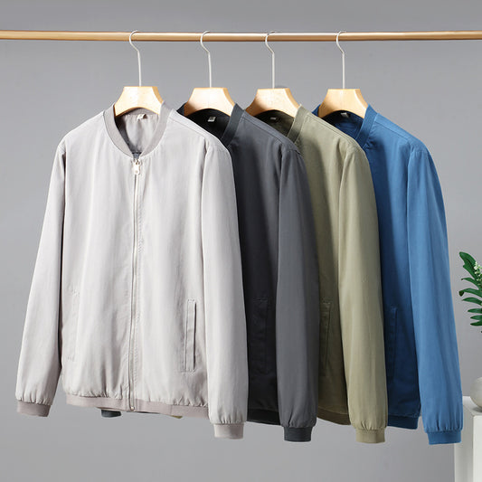 Solid Color Simple Jacket Men's Autumn Lightweight