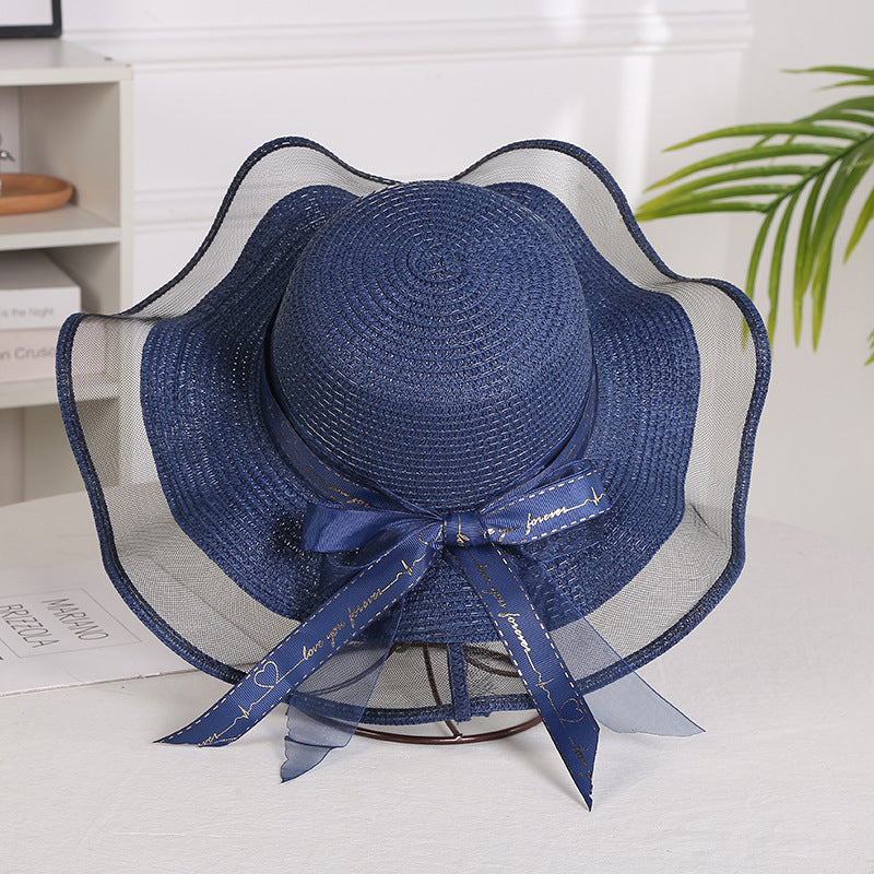 Women's Mesh Gauze Outdoor Large Brim Sun Hat