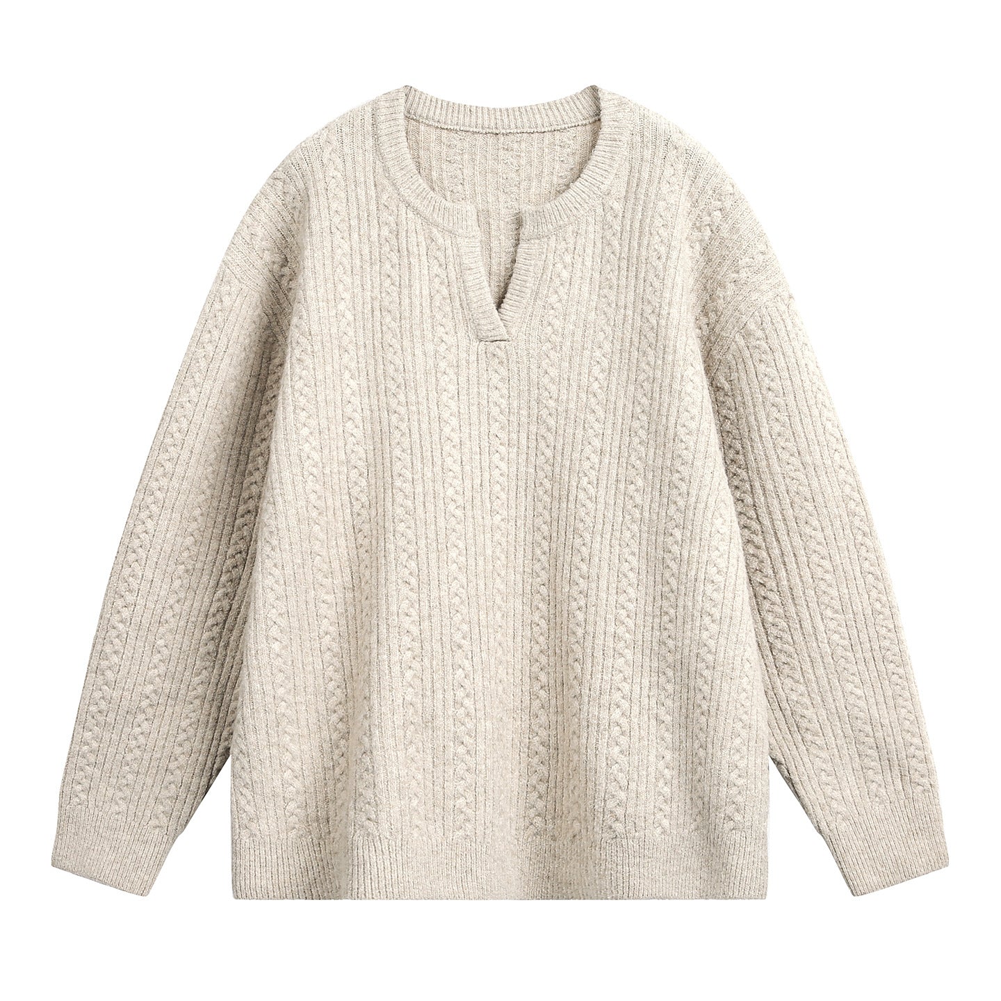 Retro Loose-fit Heavyweight Textured Knit Sweater Cardigan