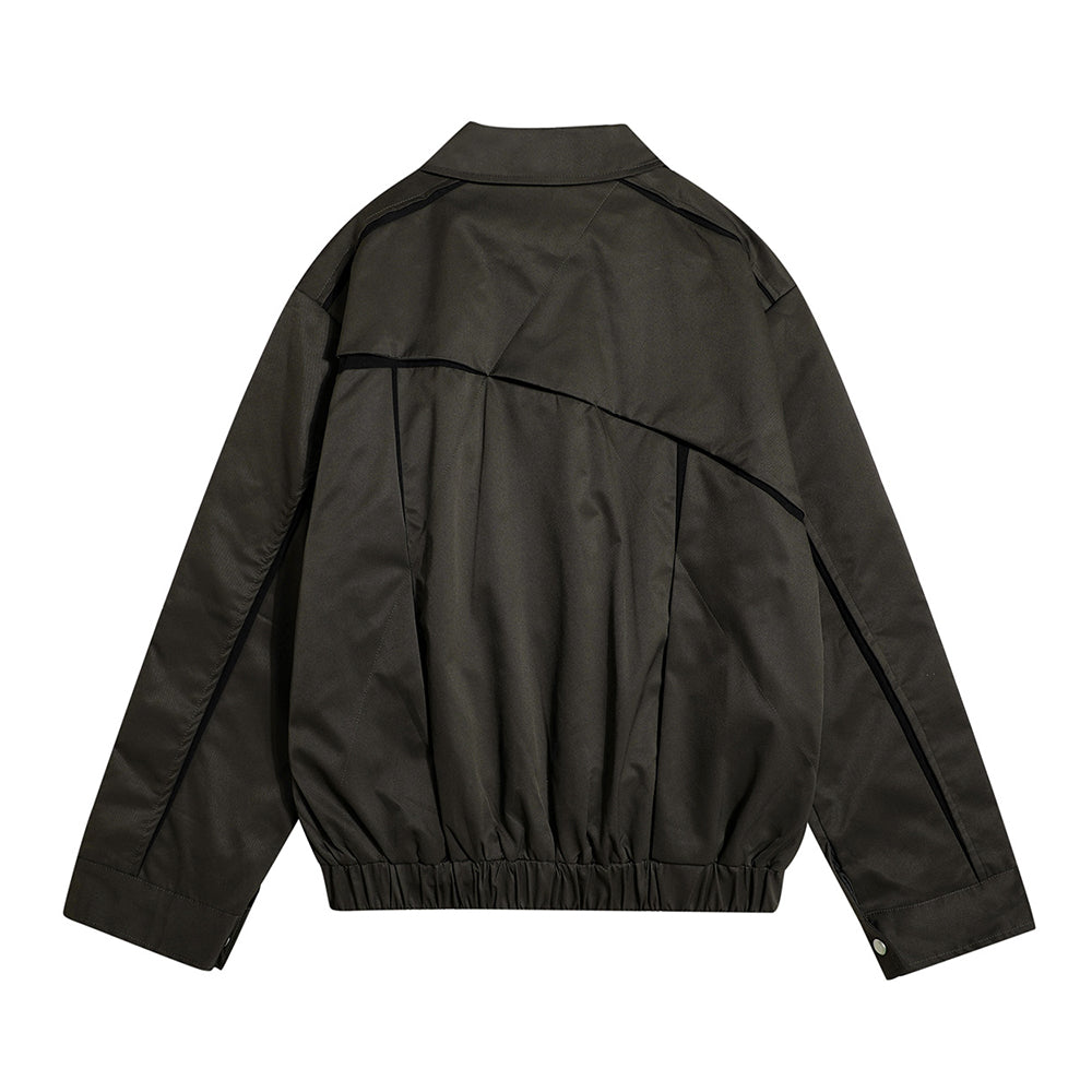 Irregular Design Stitching Lapel Jacket