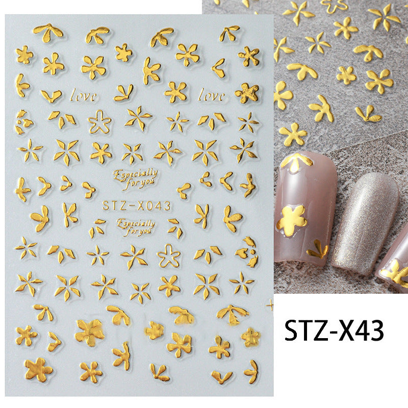 Nail Sticker Liquid Butterfly Dark Gilding