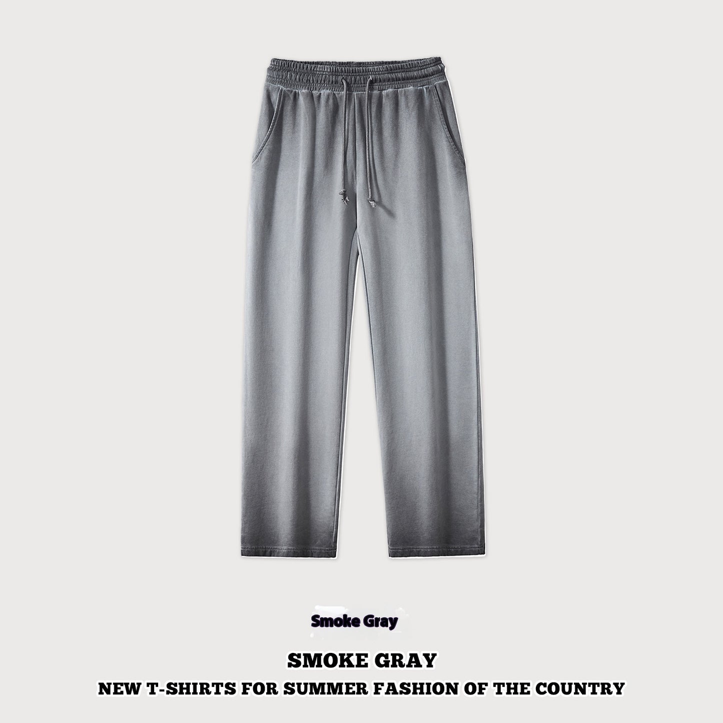Washed Old Mop Pants Pure Cotton Men