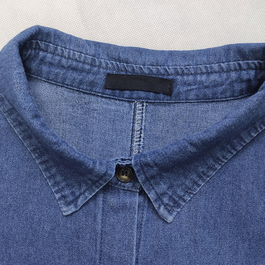 Womens Long-sleeve Shirt Dress Loose-fitting Casual Cardigan