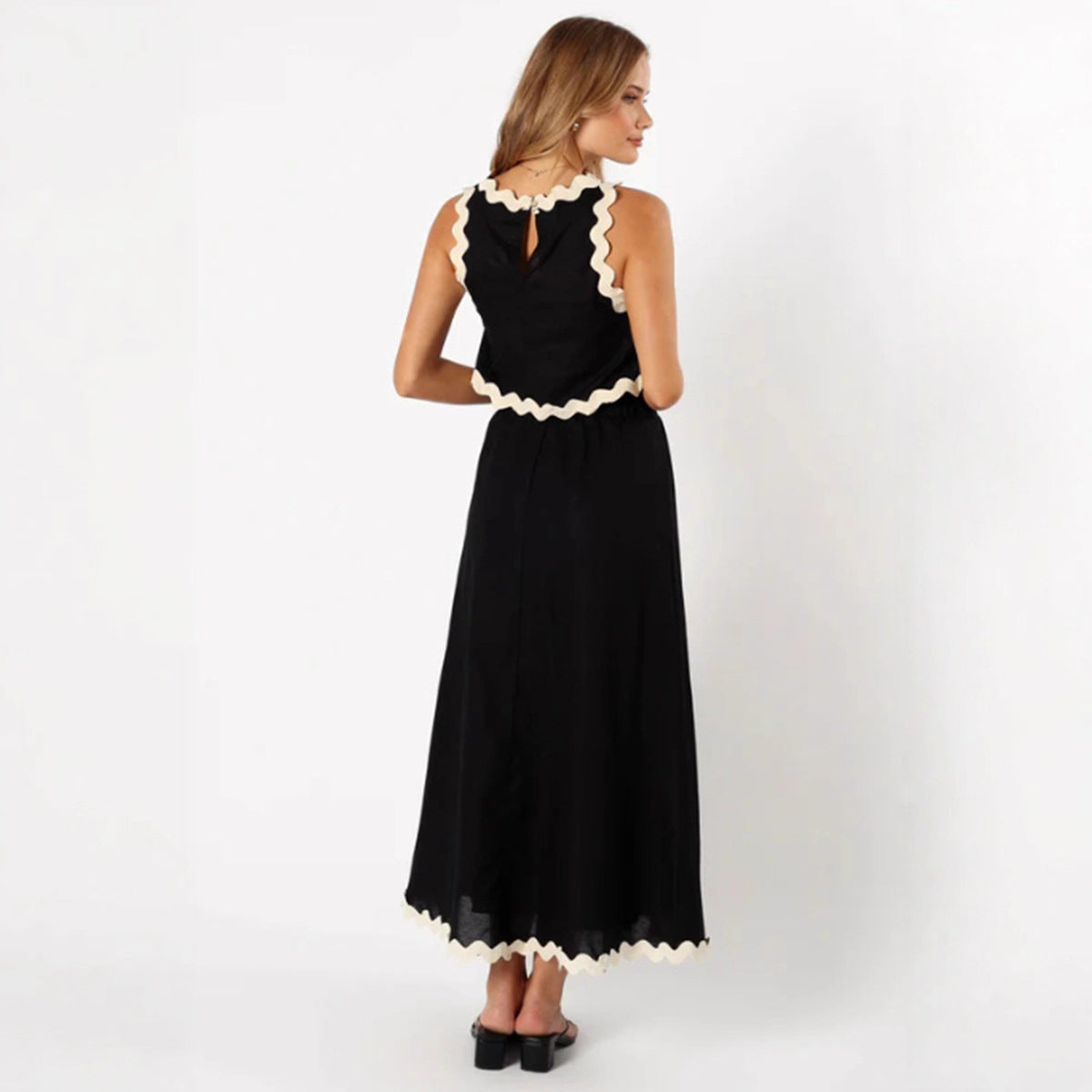 Women's Fashion Sleeveless Top And Skirt Two-Piece Set
