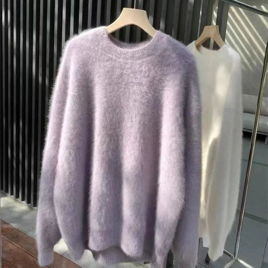 Mink Sweater Women's Thick Thermal Head Cover