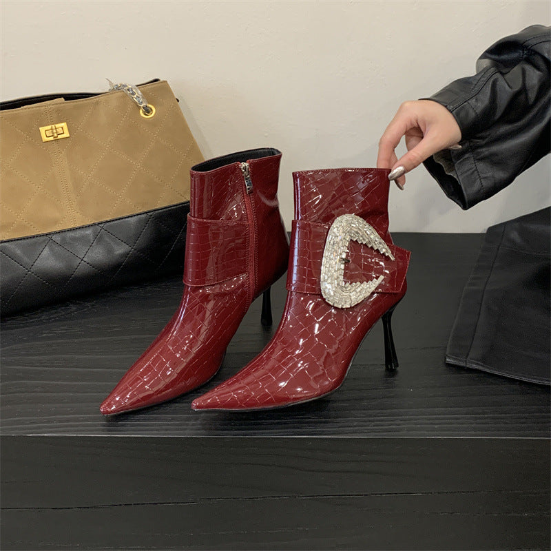 Rhinestone Sexy High-Heel Fashion Boots For Women