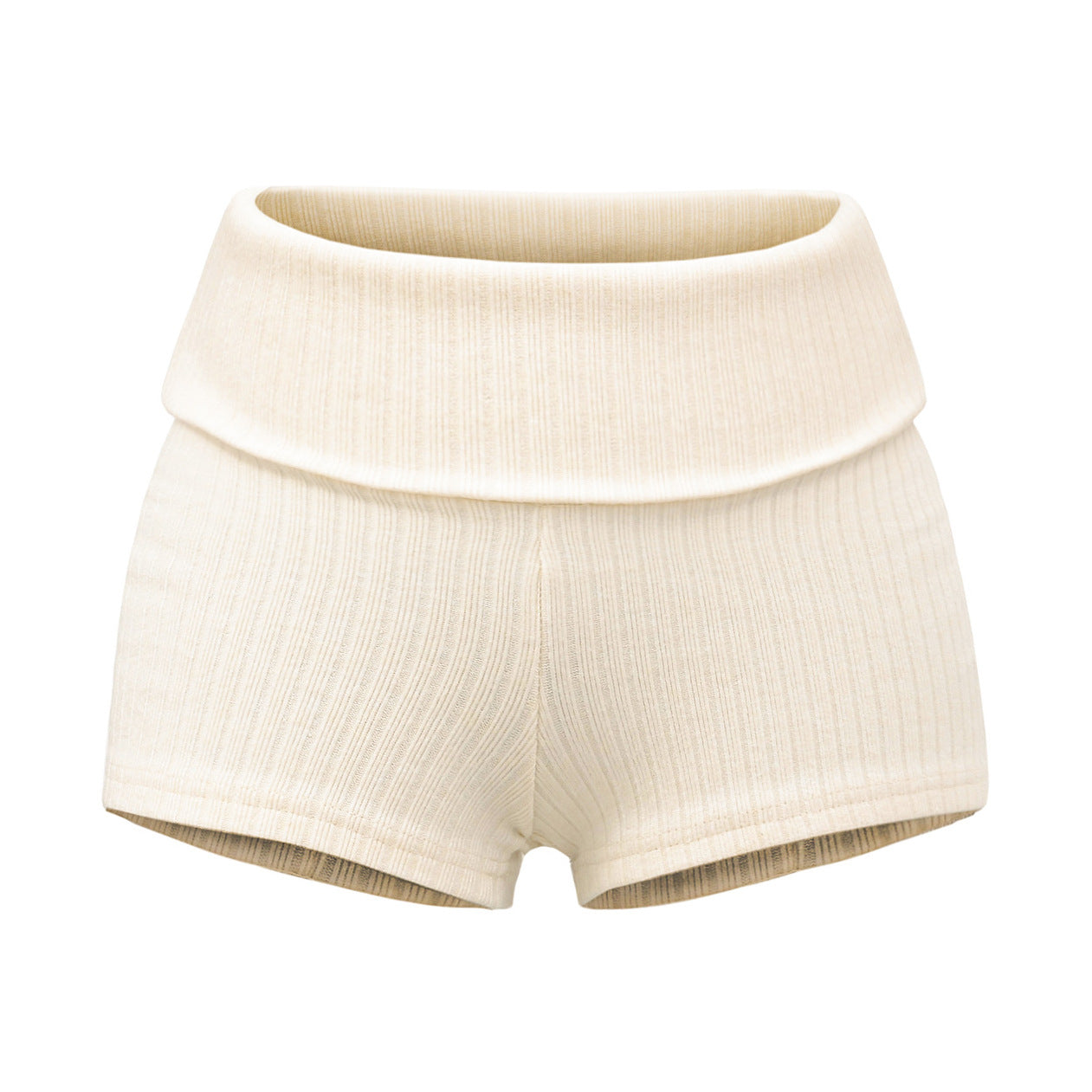 Sweet And Versatile Knitted Waistband Shorts