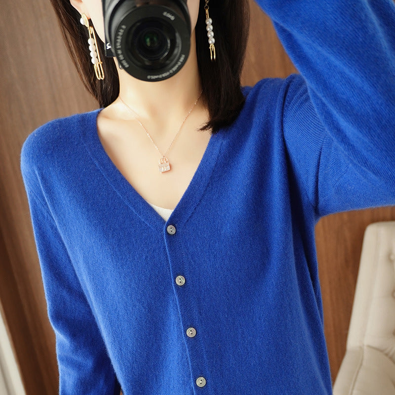 Spring And Summer New V-neck Cardigan Loose Plus Size Women's Clothing