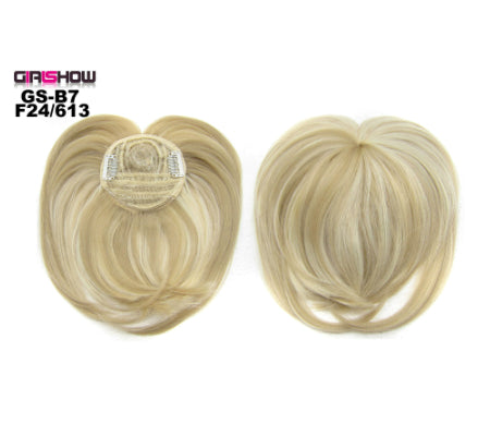High Temperature Silk Chemical Fiber Wig Top Heart Bangs, Peach Heart Bangs On The Top Of TheHead
