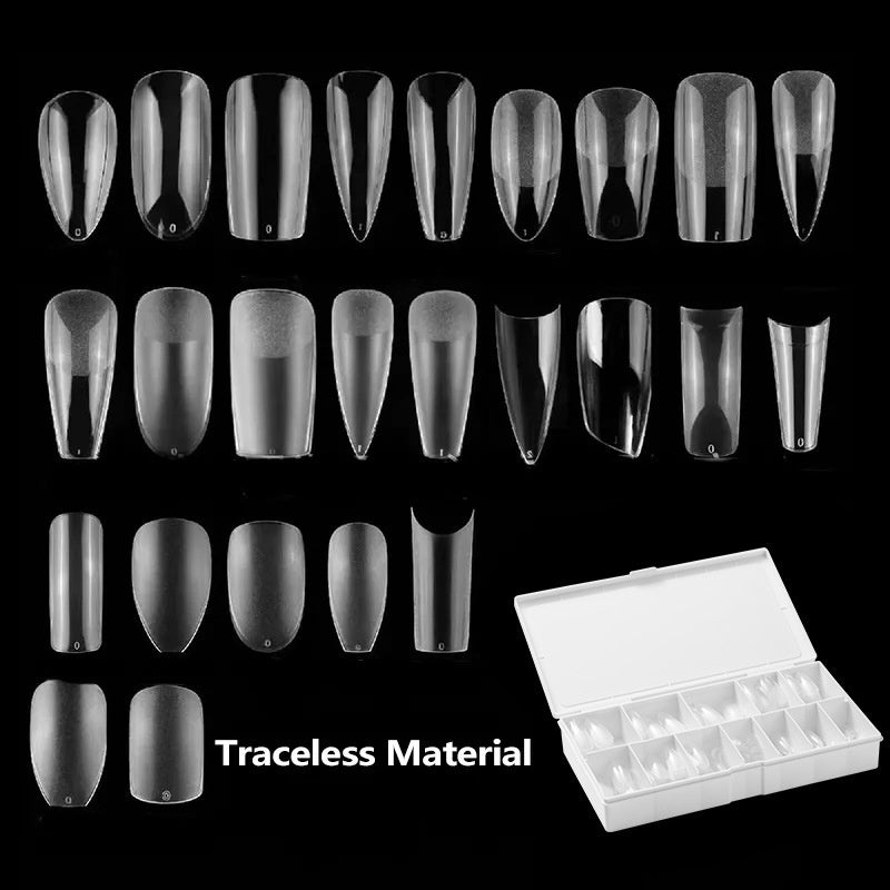 Frosted Seamless Nail Tip Boxed Multiple Options